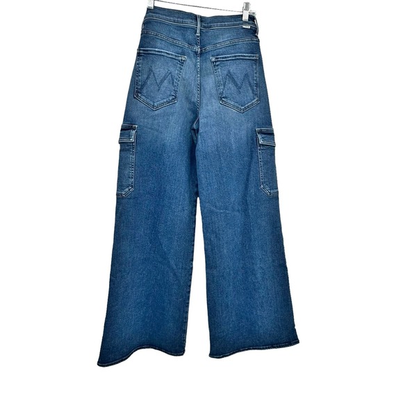 Mother The Undercover Cargo Sneak Jeans Opposites Attract Blue Size 28 NWT - Picture 7 of 12
